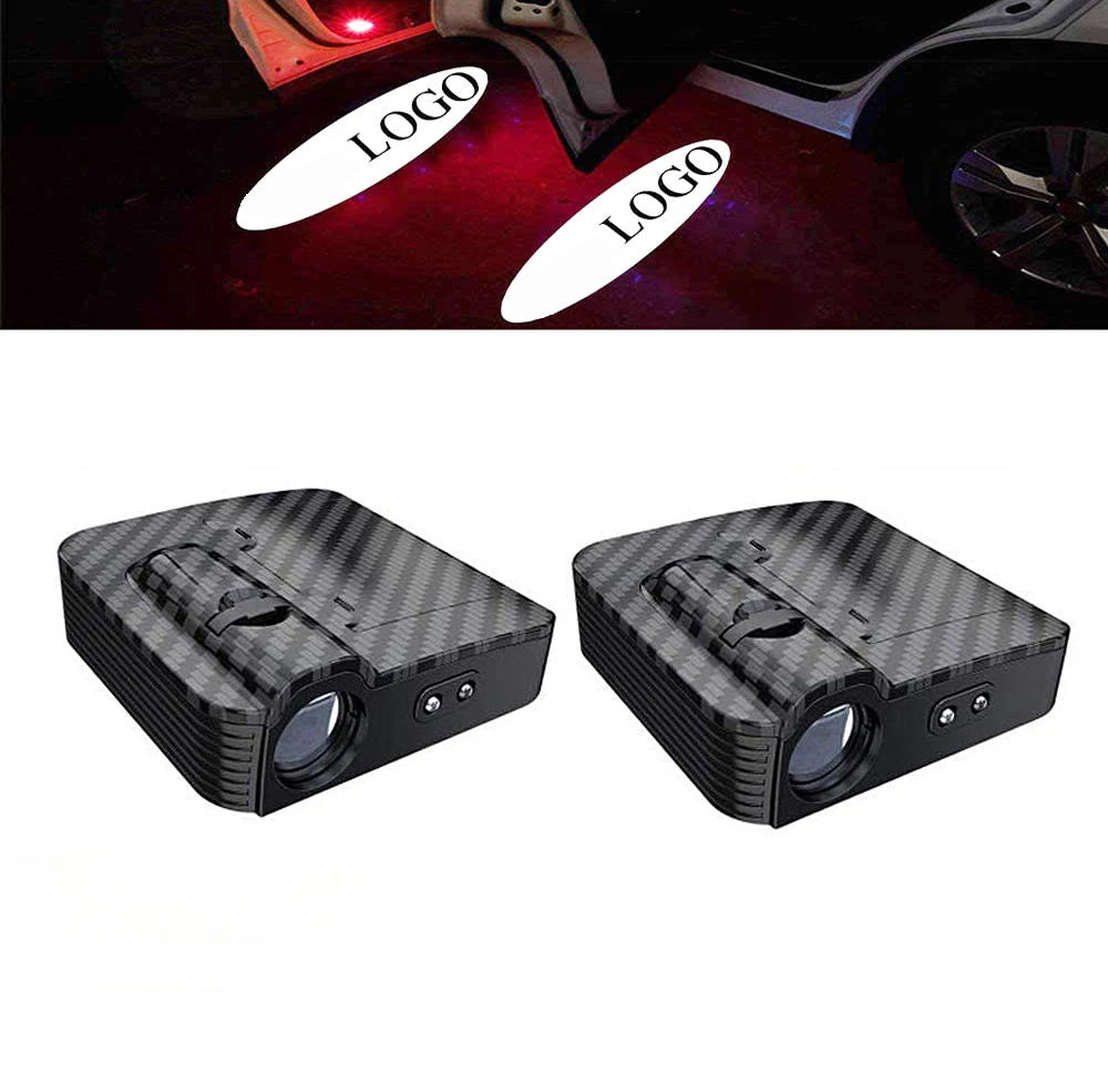 2PCS Wireless Car Door Logo Led Welcome Night Light Projection Laser Lamp DC 5V Projector Car Courtesy Lights Customization